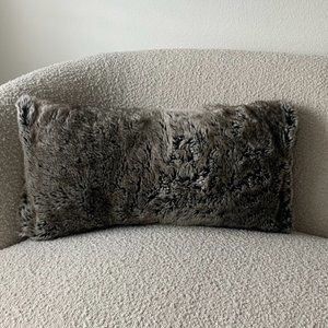 Pottery Barn Faux Fur Ombre Lumbar Pillow (Cover + Insert)